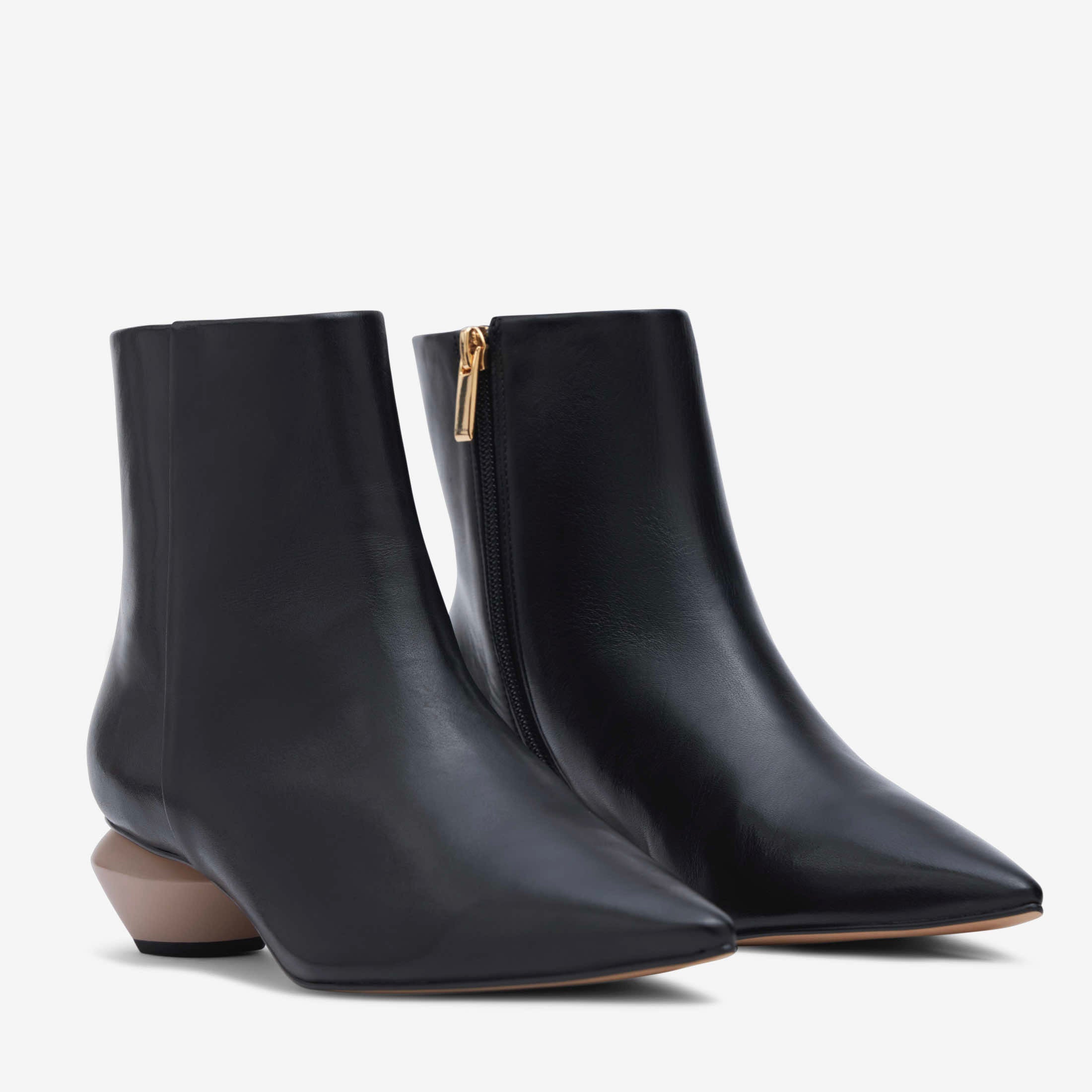 Loeffler Randall | Thandy Black Curved Heel Bootie I Ankle Boots I Footwear