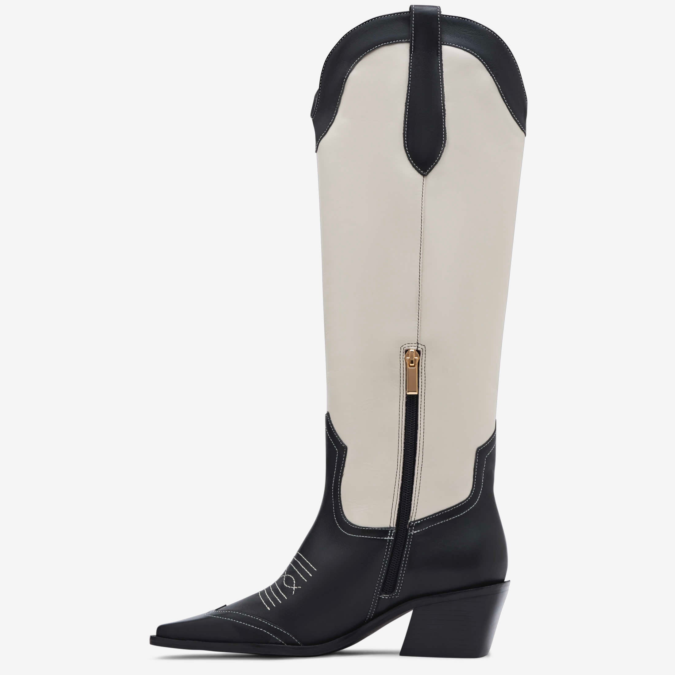 Zara white outlet cowboy boots